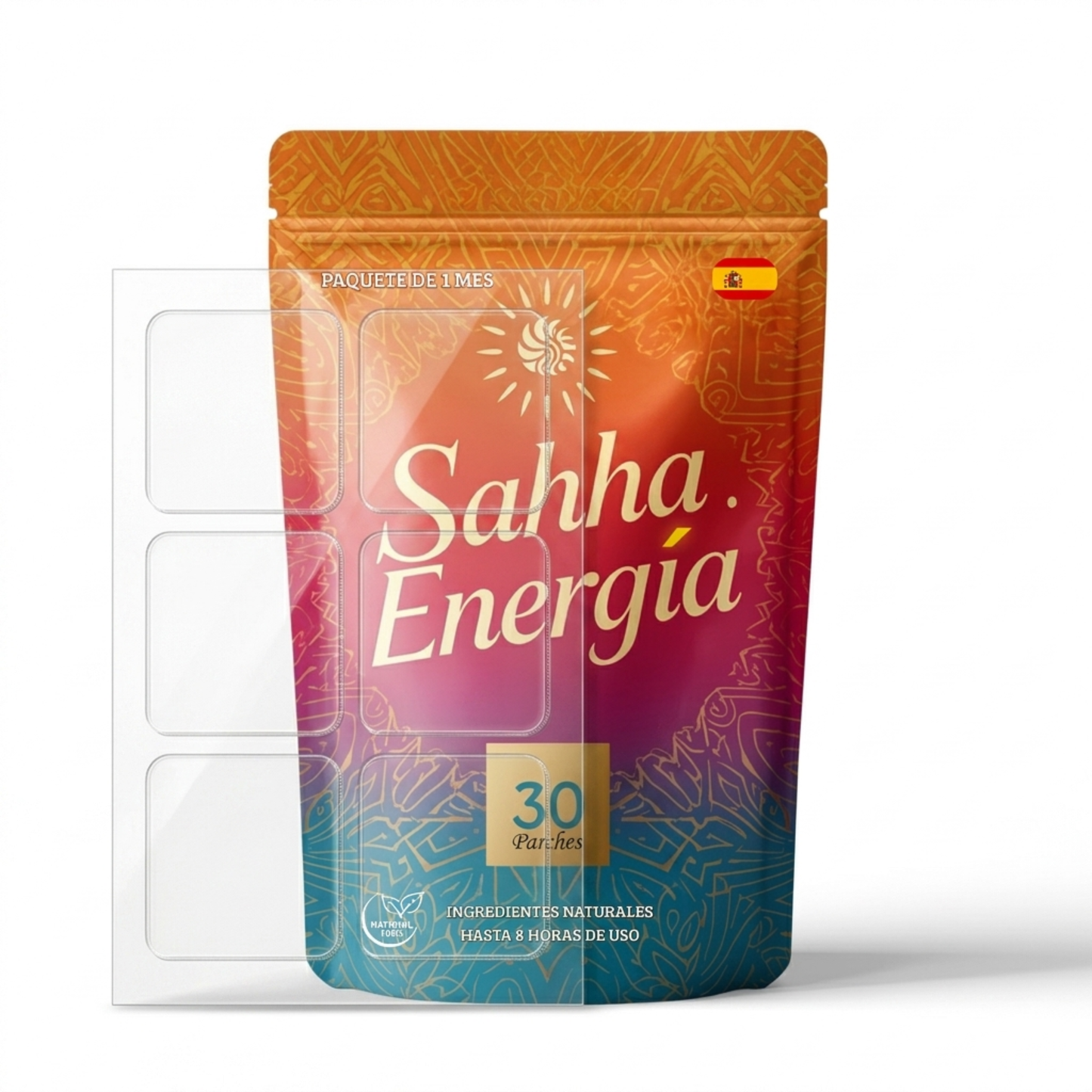 Parche de Energía SAHHA — 8 Horas de Energía Limpia. Sin Subidones. Sin Bajones.