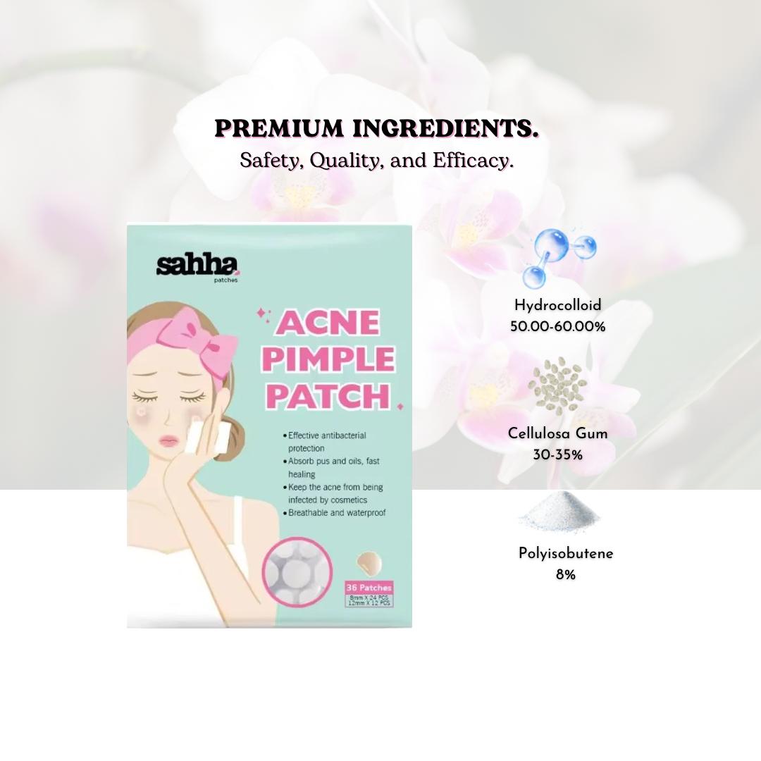 Parches para Granos SAHHA — Hidrocoloide Invisible Día y Noche