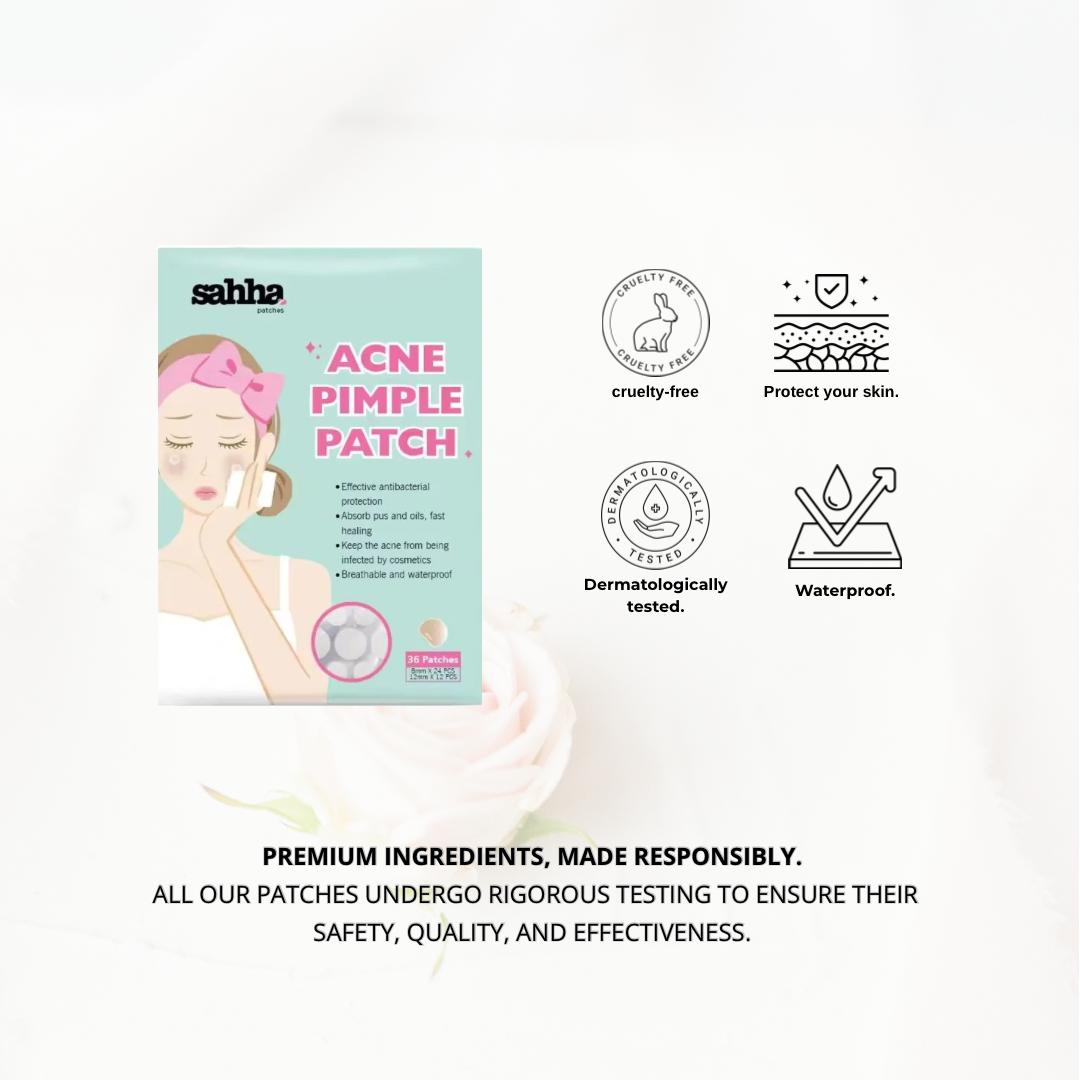 Parches para Granos SAHHA — Hidrocoloide Invisible Día y Noche