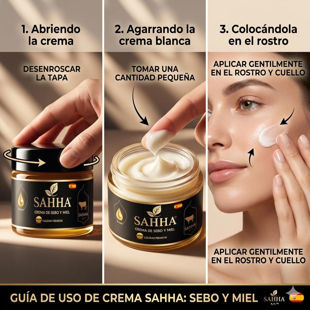 Crema Hidratante de Sebo y Miel SAHHA — Nutrición Profunda y Confort Diario para Tu Piel