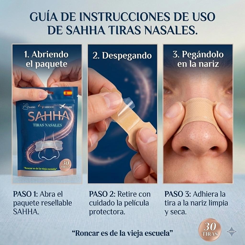 Tiras Nasales SAHHA — Adiós Ronquidos