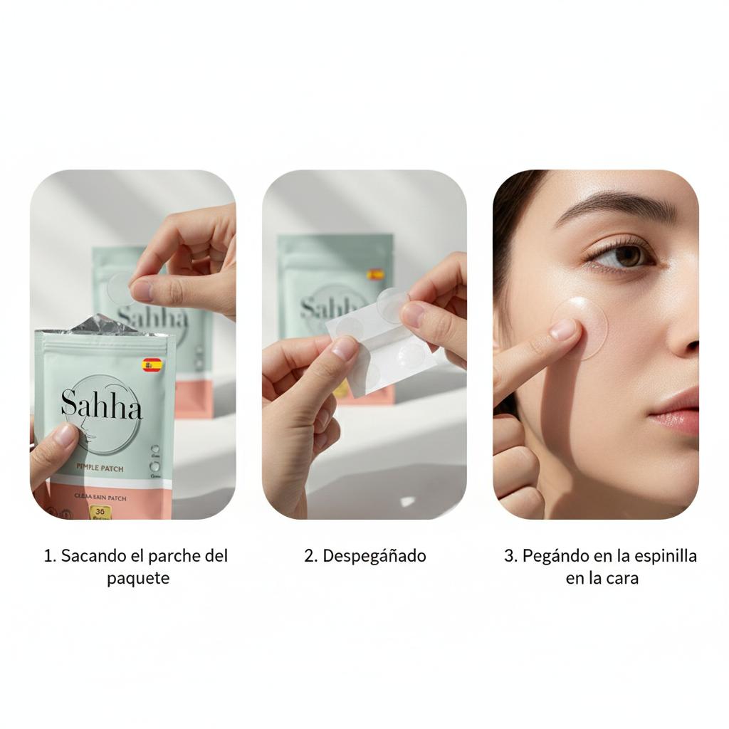 Parches para Granos SAHHA — Hidrocoloide Invisible Día y Noche